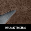 Gorilla Grip Soft Faux Fur Area Rug, Washable, Shed and
