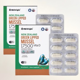 Green Leaf Mussels Endet Origin New Zealand Green Lipped Mussel Vitamin D 30 Capsules 2 Boxes GREEN MUSSEL / 초록잎홍합 엔젯오리진 뉴질랜드 초록입홍합 비타민D 30캡슐 2통 GREEN MUSSEL