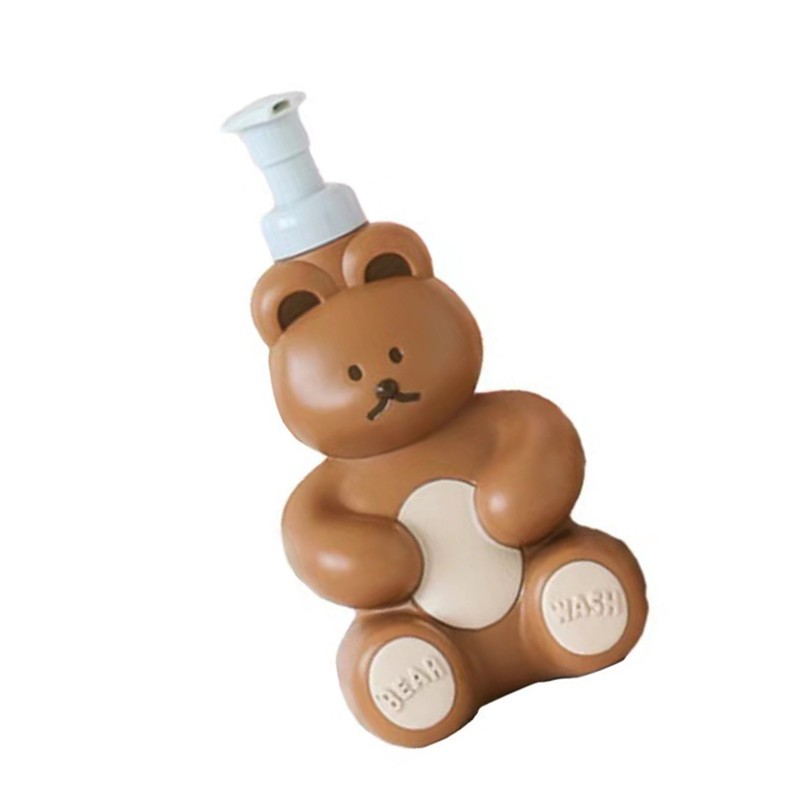 Foam Pump Bottle Cute Bear Shape Large Capacity Foaming Soap