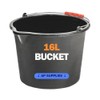 AP Supplies 16L Black Bucket - versatile and durable container