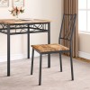 Jojoka Dining Table Set Chairs Home Kitchen Breakfast Wood Top