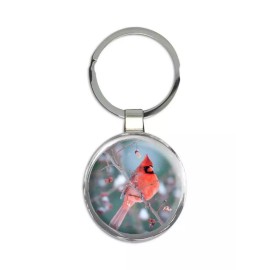 Gift Keychain : Cardinal Bird Nature Animal Christmas Watching Winter