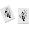2 x 45mm 'Musical Heart' Erasers/Rubbers (ER00009252)