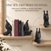 Hippo Bookends for Heavy Books, Decorative Bookends (Ocean Teal)