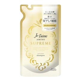 KOSE Je L'aime Amino Supreme Shampoo (Satin Sleake), Smooth Refill, 11.8 fl oz (350 ml), Rose & Jasmine Scent, Refill, 1.8 fl oz (350 ml) (x 1)