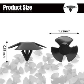 20Pcs Hood Insulation Retainers Push-Type Retainer Clips - Replacement for Chrysler Jeep Dodge Ram Cherokee Grand Cherokee - OEM 4878883AA LH LHS Nylon Clip Fasteners Push Pin Screws