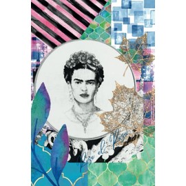 Premium Notebook Rose el Rose Frida Kahlo Collektion 6" x 9" A5 15,24 x 22,86 cm 156 lined pages with Frida Kahlo motifs