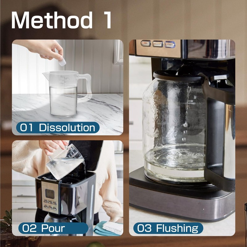 CLEARALIF Coffee Machine Cleaner Descaler Tablets, 24 Count, Unscented, Coffee