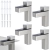 4 Pcs Solid Metal Adjustable Wood/Glass Shelf Bracket Wall Mount,