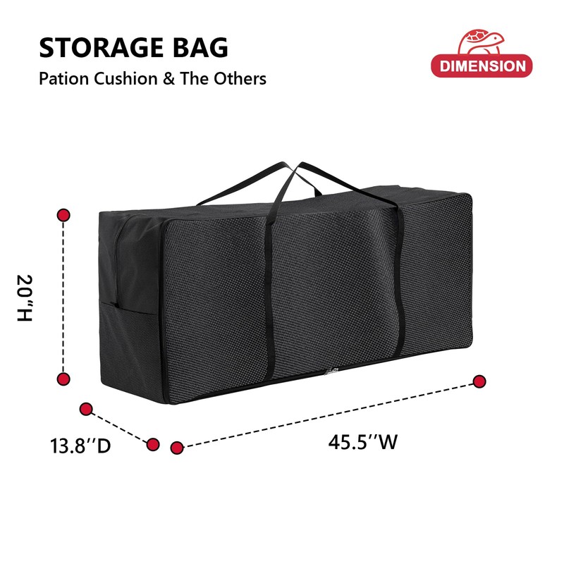 Turtle Life Cushion Storage Bag, Outdoor Patio Heavy Duty Storage
