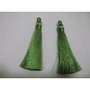 5pcs Olive Green Silky Soft 8cm-9cm Tassels with Hanging Loops