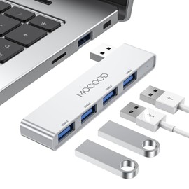 USB Hub for Laptop,MOGOOD USB Hub 3.0 USB Splitter Ultra-Slim Data USB Hub [Charging Not Supported] Multi USB Port Expander USB Adapter Station for Laptop,Windows PC,Mac,Printer,Flash Drive,Mobile HDD