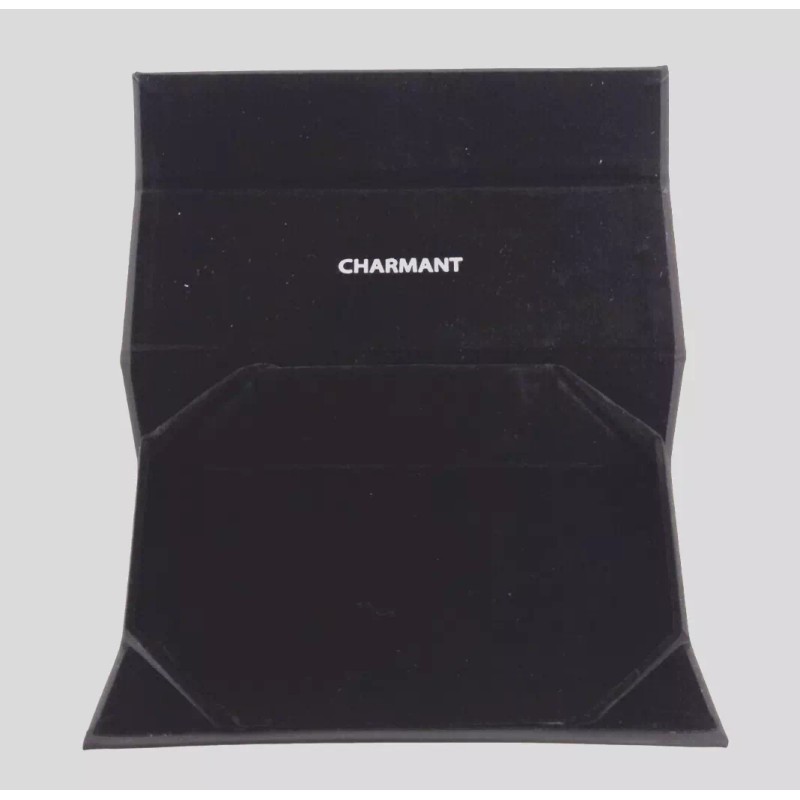 Charmant NEW!! CHARMANT Eyeglasses Case Hard Black Magnetic Flap Holder-