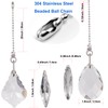 Aceple 2PCS Crystal Ceiling Fan Pull Chain, Decorative Fan Pull