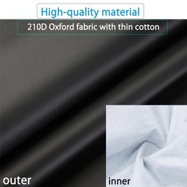 Konnfeir Half Car Cover All Weather Car Body Cover for All Season Sunshade Cover Snow Cover Waterproof 210D Polyester with Cotton (Fit MPV/SUV)