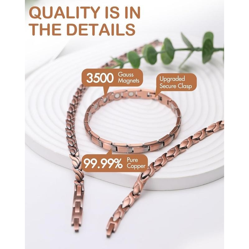 Copper Bracelet for Women Hand Forged 99.99% Pure Solid Copper