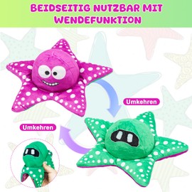DMOPRDNB Octopus Plüschtiere, Doppelseitiges Flip Plüschtier, Plüsch Spielzeug für Kinder Mädchen Jungen