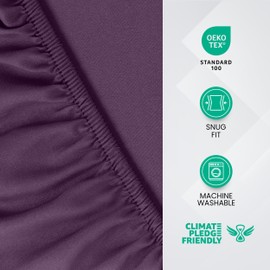 Utopia Bedding Utopia Bedding Fitted Sheet Small Double / 4ft, Purple - Deep Pocket 12 inch (30 cm) - Easy Care - Soft Brushed Microfibre Fabric - Shrinkage and Fade Resistant - Bottom Sheet