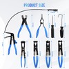 9pcs Wire Long Reach Hose Clamp Pliers Set Fuel Oil
