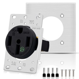 NEMA 14-50R EV Power Outlet, 125/250V 50 Amp High Power Receptacle for Electric Vehicle Charger, RV Camper and Large Appliances