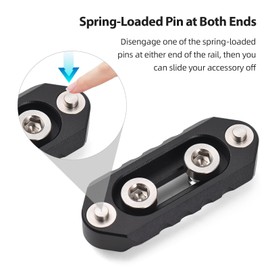 Universal NATO Rail, Quick Release, Anti Off Design, with Clamps, Handles, Lightweight, Mounting Screws for Camera Cage