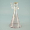 forkart cute handmade glasswork angel bell pink