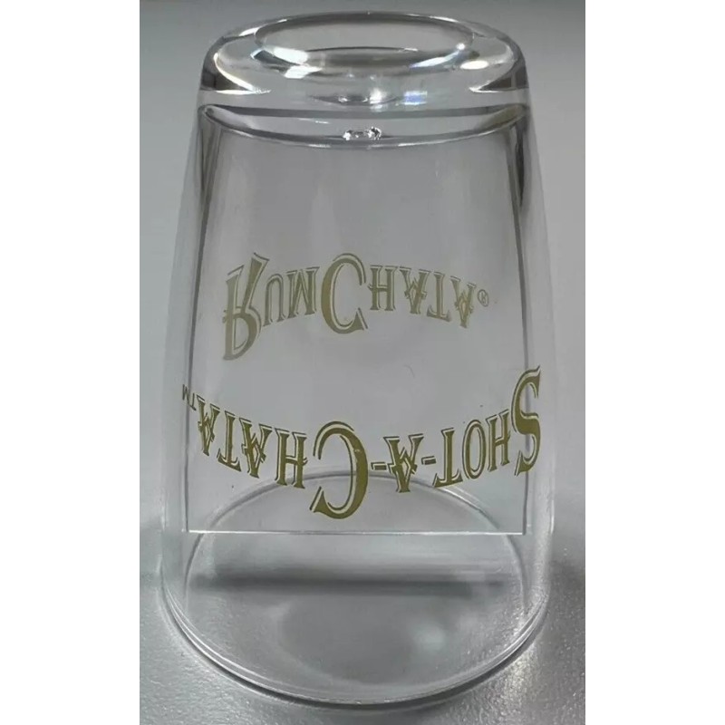 RUM CHATA - SHOT-A-CHATA- 2oz Split Clear Plastic Shot Glass