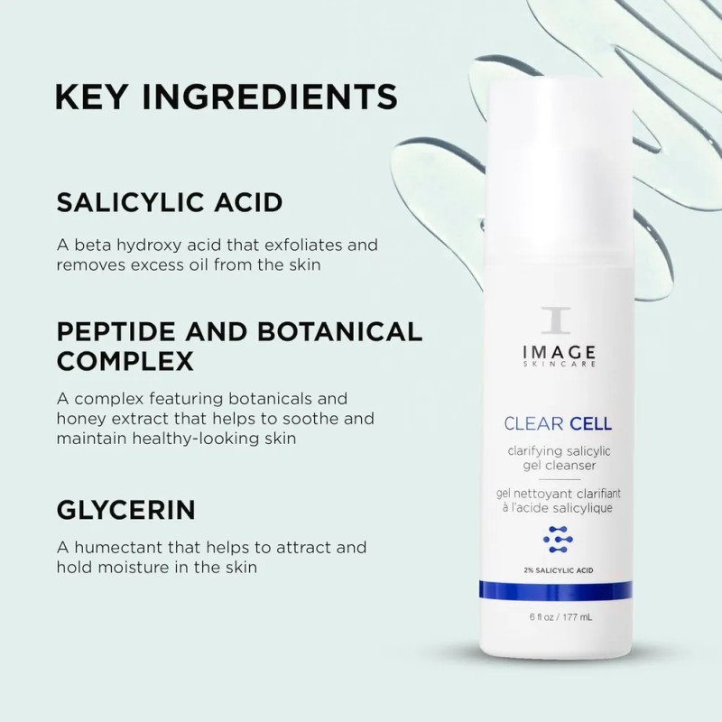 Image Skincare, Clear Cell Limpiador De Gel Salicílico, Lava