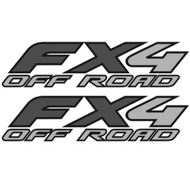GOLD HOOK FX4 Off-Road Decals Kit, Compatible with Ford F150 F250 F350 F Truck (1997-2010), Bed Side Replacement Stickers (Black and Gray, Metallic Finish)