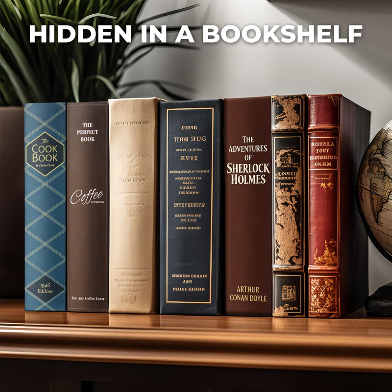 Book Safe with Combination Lock, Hidden Safe (9.5 x 6.2