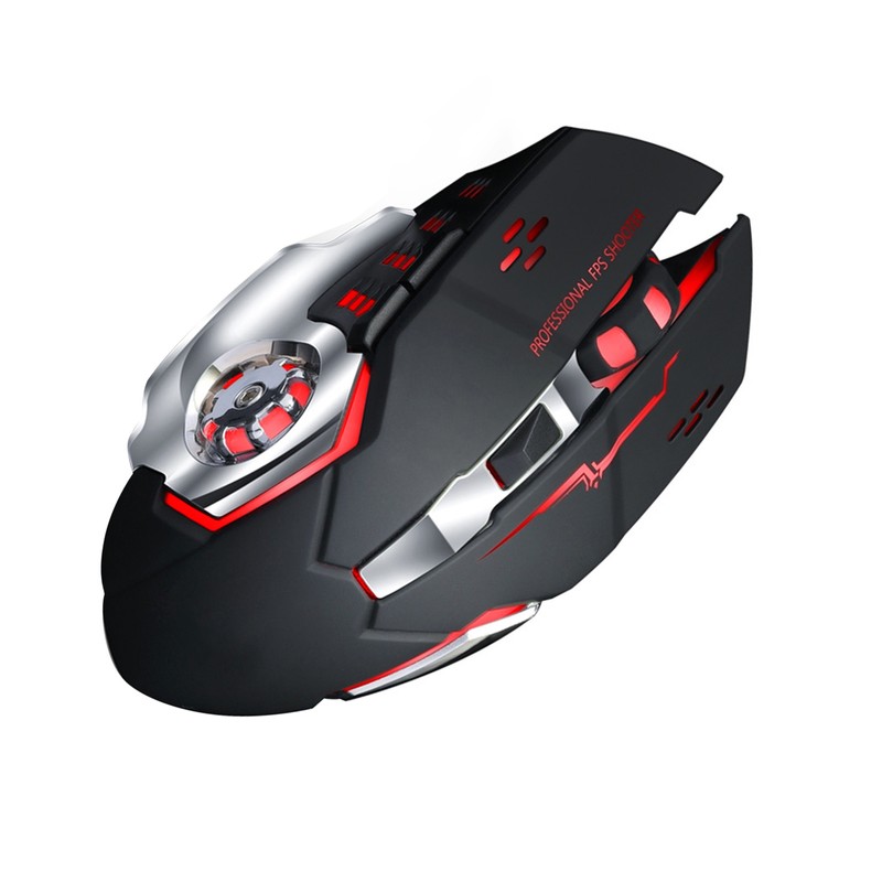 Thunder Wolf Q13 Charging Mute Wireless Mouse Gaming Business Luminous