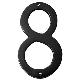 4" Solid Brass Satin Black Mailbox Address Numbers