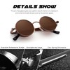 CGID Retro Steampunk Round Polarized Sunglasses Men Womens Metal Circle