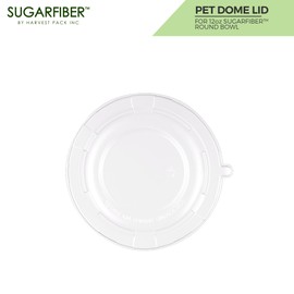 [600 COUNT] Harvest Pack Clear PET Lid for 12 oz Round Bowl - D7.19 x 0.45 in, for Meal Prep Dinnerware Paper Bowls Takeout