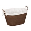 Household Essentials Paper Rope Woven Oval Laundry Basket, Brown