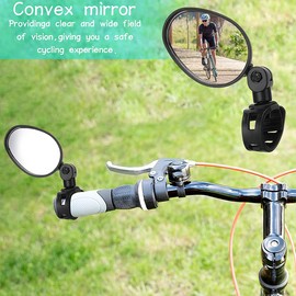 Unbranded Bike Mirror Rotaty Round MTB Road Handlebar Bicycle Rear View Glass Cycling USA