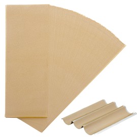Unbleached Precut Parchment Paper for Baguette Bread Pan - 100-Pack Disposable Baking Sheets for Sourdough French Bread Pans, Non-Stick Baking Accessories