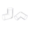 sourcing map 2Pcs Clear Elbow Fitting, 16mm/0.63" 2 Way Acrylic