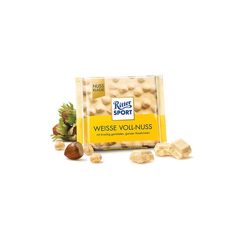 Ritter Sport White Whole Hazelnuts, 100g