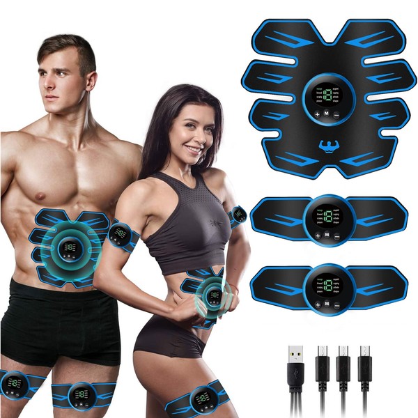 AILEDA EMS Training Device Abdominal Muscle Trainer Muscle Stimulator Abdominal Trainer ABS Training Device Professional