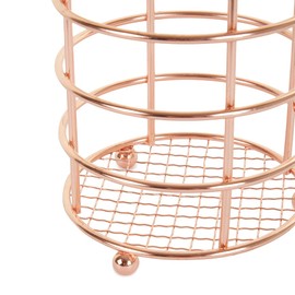 apollo THE HOUSEWARES BRAND Copper Utensil Holder, Organiser for Cutlery and Utensils, Kitchen Storage, Size:12x21x12 cm, Copper