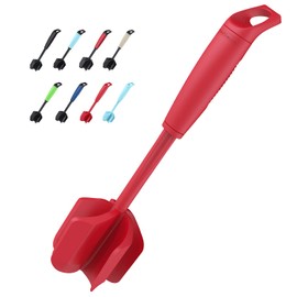 Ourokhome Ground Beef Meat Breaker, Upgrade Design 5 Curved Blades Hamburger Meat Chopper, Mixer for Ground Turkey and Pork, Beans, Tomato, Berries, Heat Resistant and Non Stick Kitchen Utensils, Red