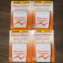 Johnson Johnson Vintage 1991 NOS Cinnamon Waxed Dental Floss NEW (4)