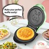 HeHoGoGo Mini Waffle Maker Electric waffle iron Nonstick Cartoon Rabbit