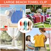 Beach Towel Clips 3 Colors Plastic Towel Holder 12 Pack