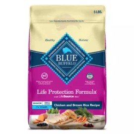 Blue Buffalo Natural Senior Small Breed Dry Dog Food with Chicken and Brown Rice - 5lb