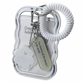 Pass Case, Trading Card Holder, IC Card, Case Holder, Card Case, Key Holder, Stylish, Transparent, High School Students, Commuting to Work, Commute, Commute, Transparent, Loader Card Storage, White