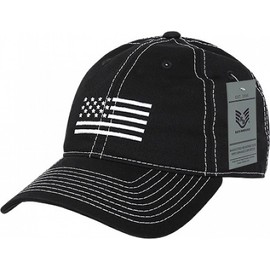 Rapiddominance Relaxed Graphic Cap,White US Flag, Black