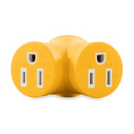 Camco 55438 PowerGrip (30M/2 x 15F) 4-Prong Generator Adapter