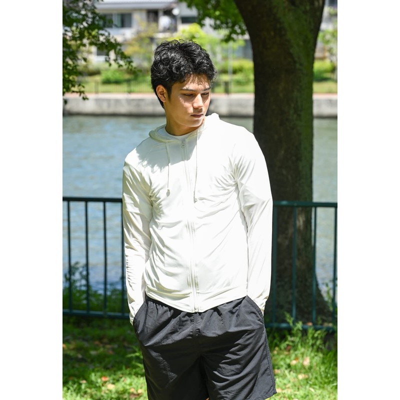 Aunii Q-MAX Men's Rash Guard, Cool to Touch, Lightweight, Quick
